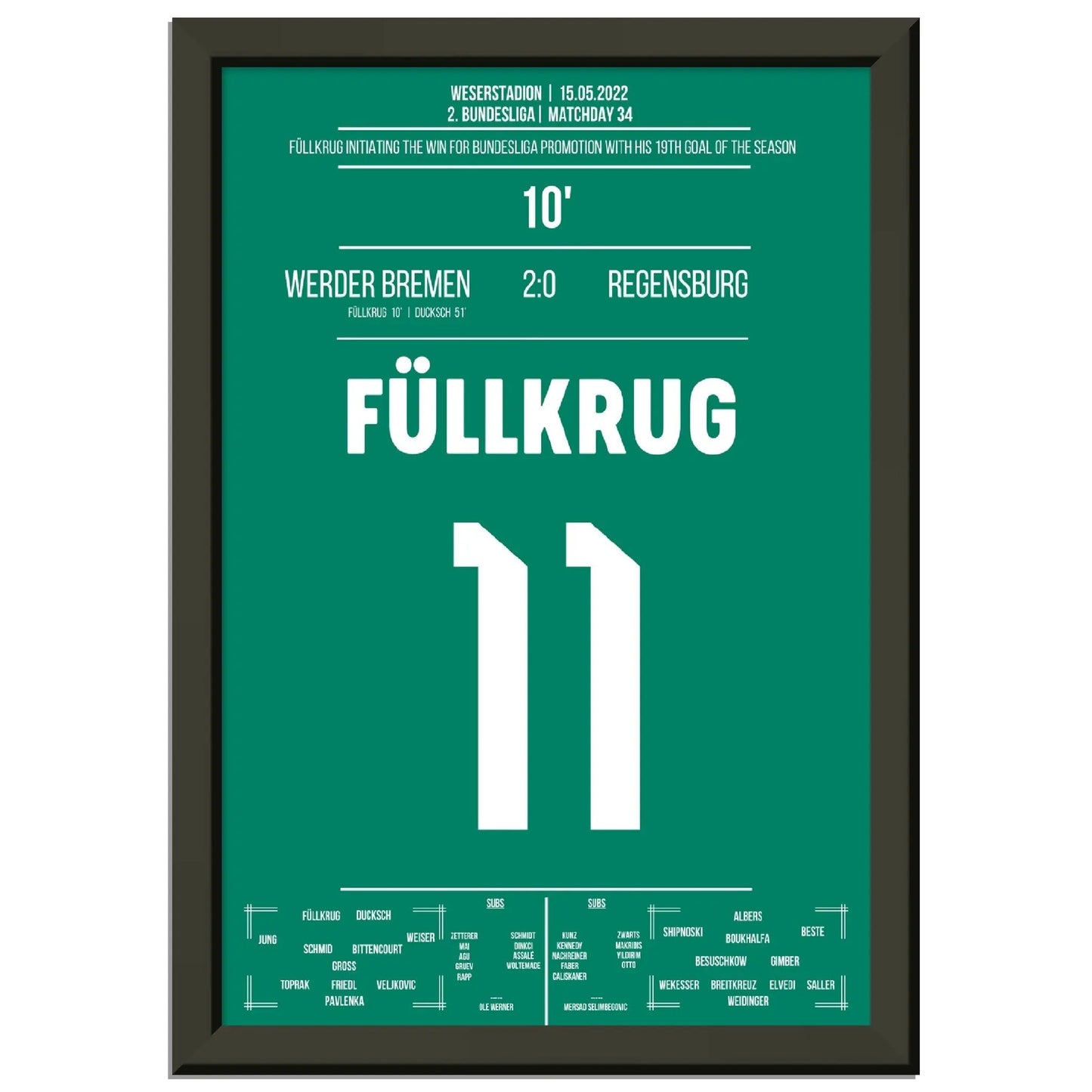 Füllkrug's Führungstreffer zum Aufstieg in die Bundesliga