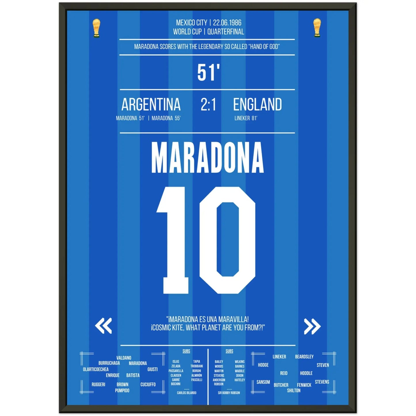 Maradonas "Hand Gottes" Tor WM 1986 Argentinien gegen England