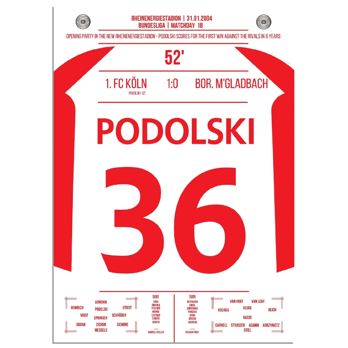 Podolski der Matchwinner im Derby bei Kölns ersten Sieg gegen Gladbach nach 6 Jahren