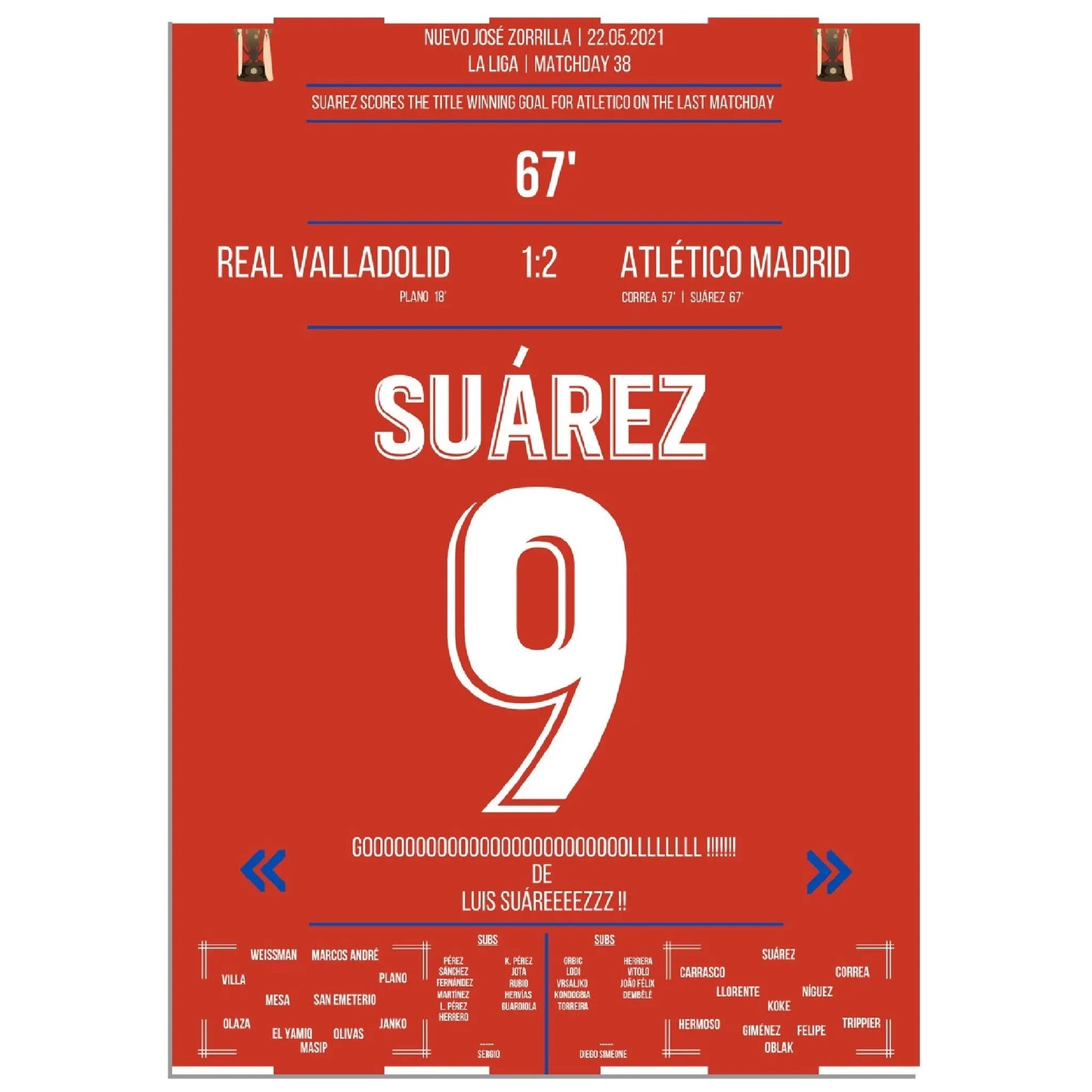 Suarez mit Siegtor zur Meisterschaft am letzten Spieltag