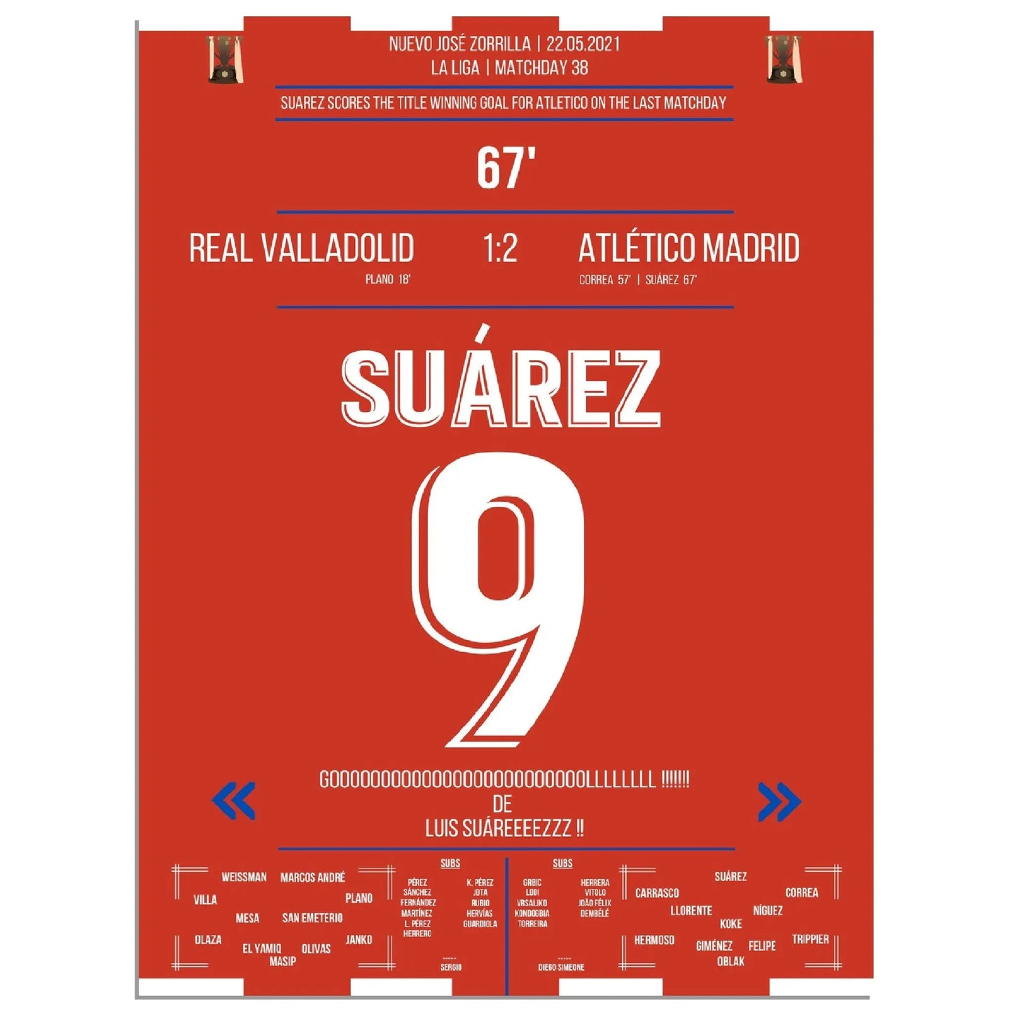 Suarez mit Siegtor zur Meisterschaft am letzten Spieltag