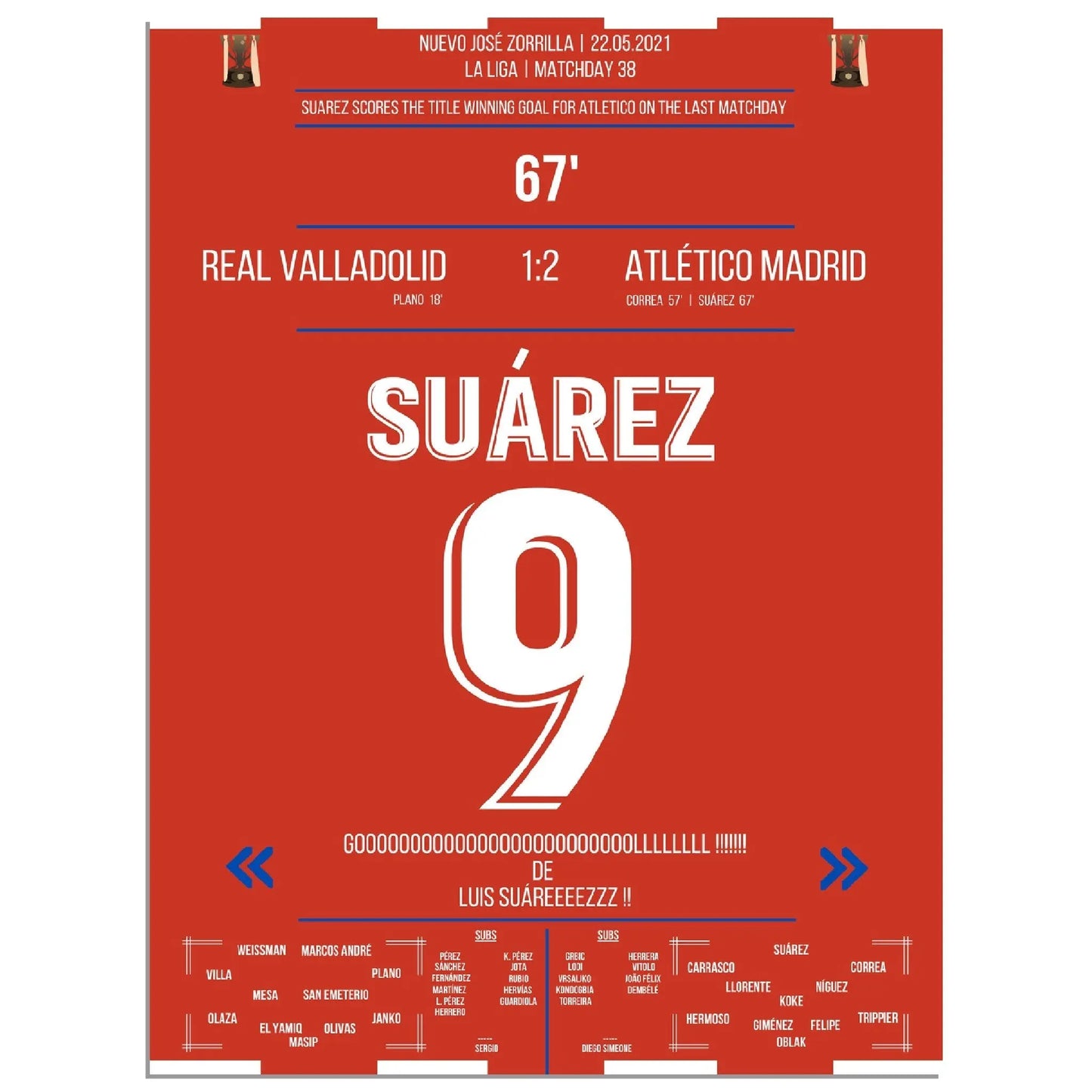 Suarez mit Siegtor zur Meisterschaft am letzten Spieltag