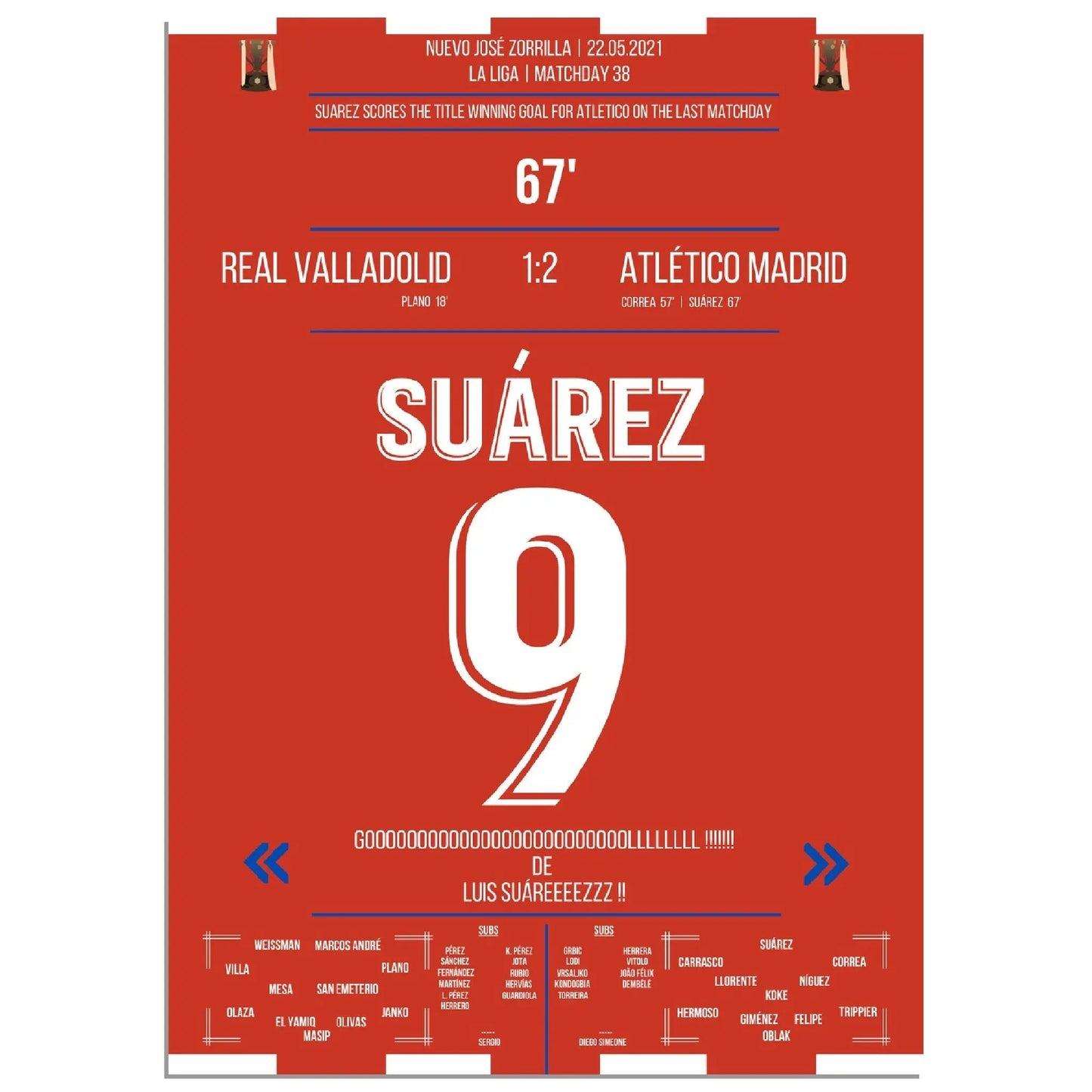 Suarez mit Siegtor zur Meisterschaft am letzten Spieltag