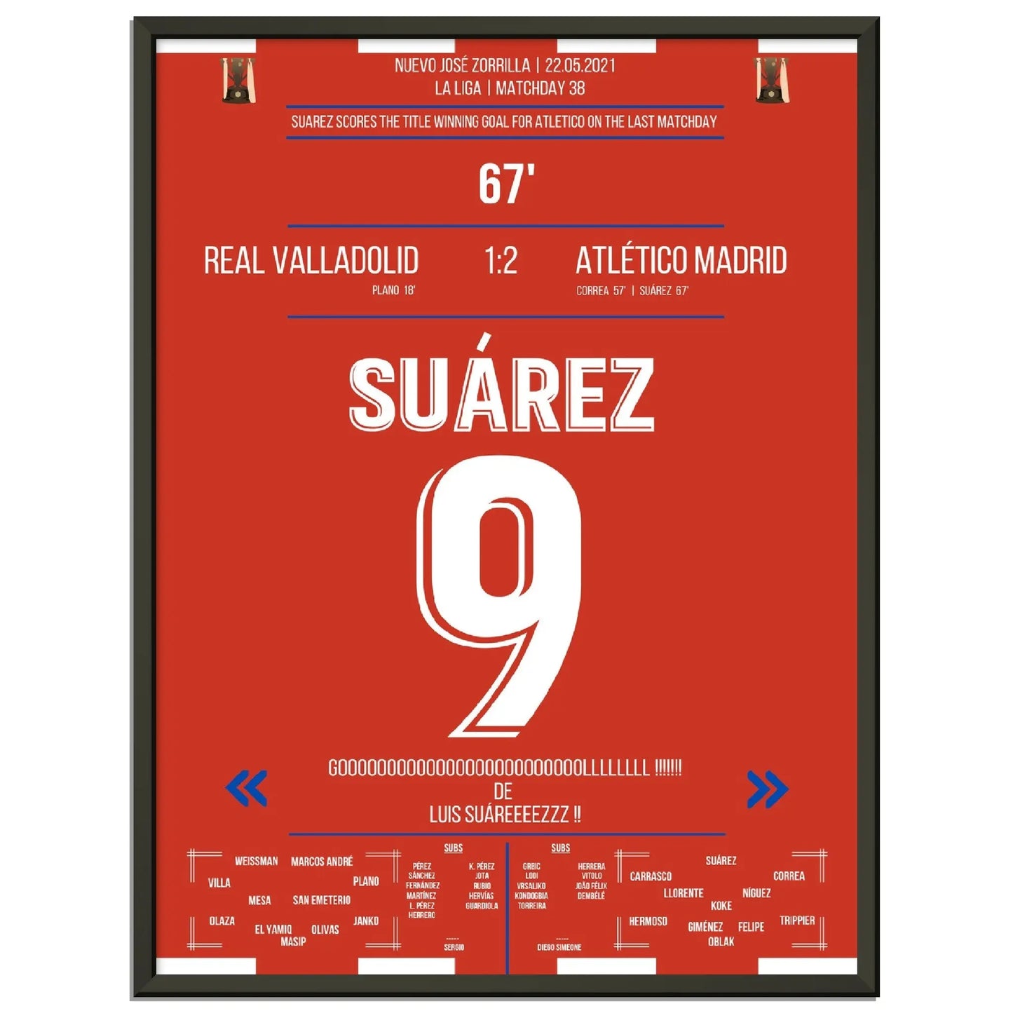 Suarez mit Siegtor zur Meisterschaft am letzten Spieltag