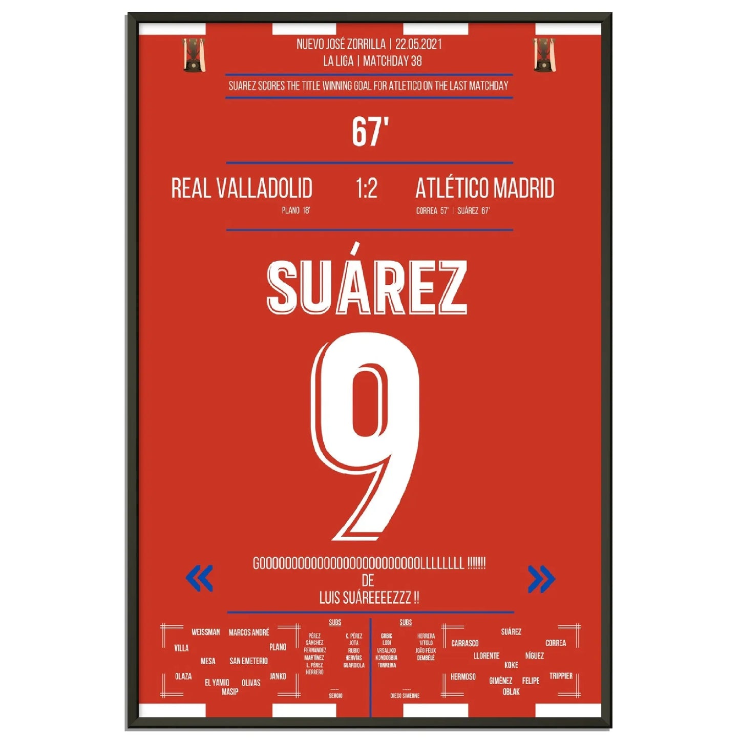 Suarez mit Siegtor zur Meisterschaft am letzten Spieltag