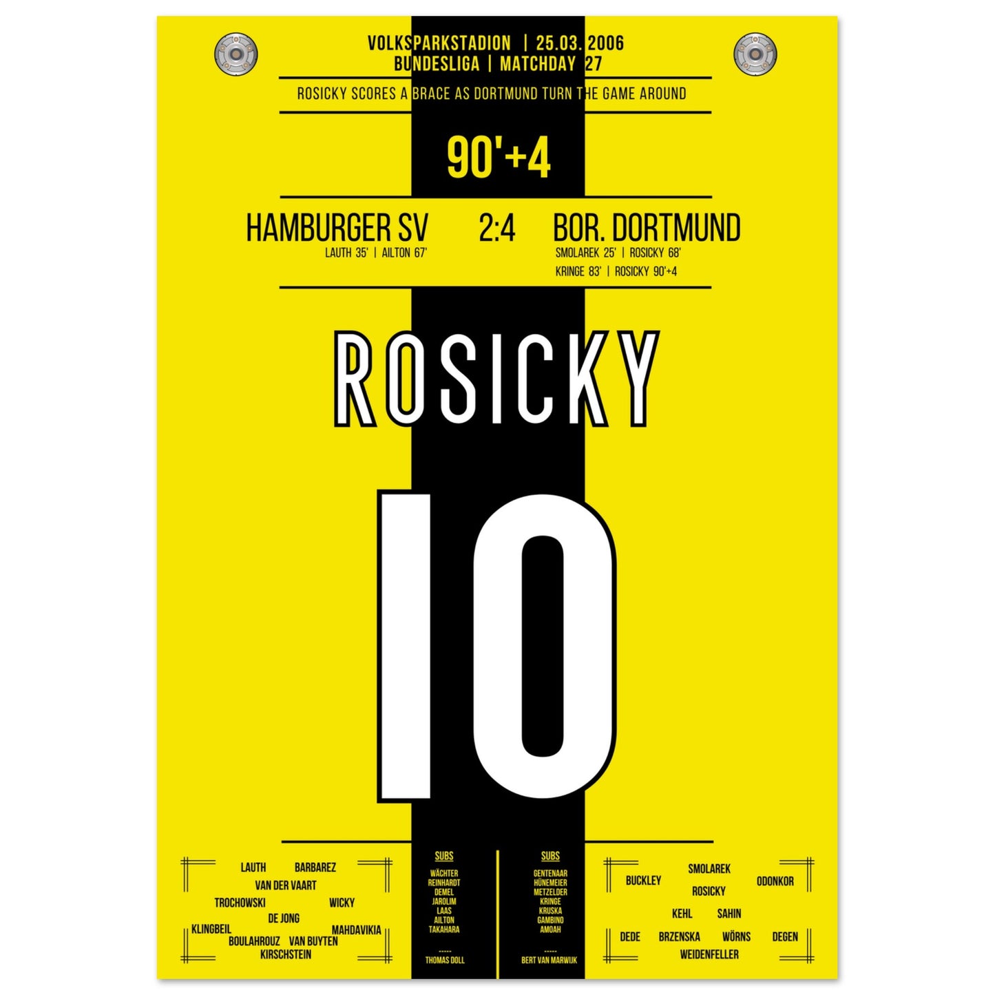 Rosicky's Doppelpack gegen den HSV 2006 A4-21x29.7-cm-8x12-Ohne-Rahmen