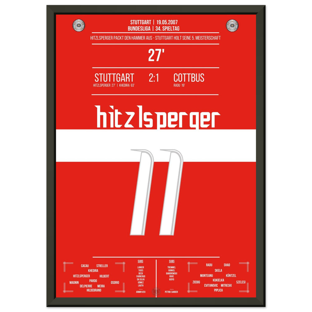 Hitzlsperger-hamer bij de overwinning van Stuttgart op het kampioenschap in 2007