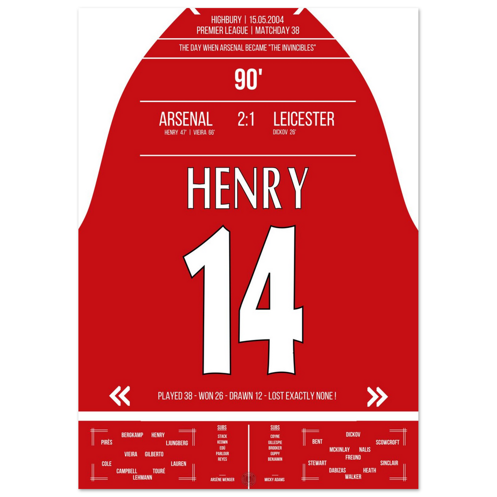 The birth of the "Invincibles" in 2004