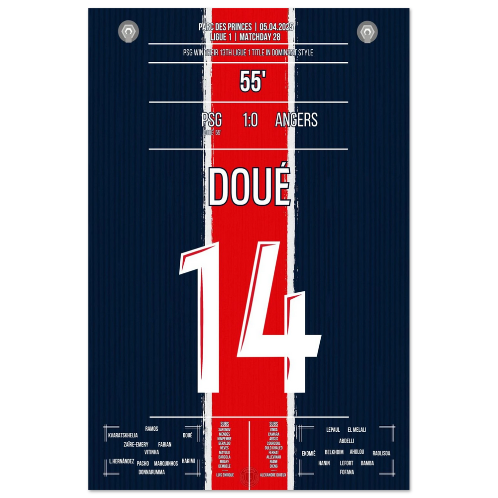 <tc>Doué scoort en PSG pakt zijn 13e Ligue 1-titel





</tc>