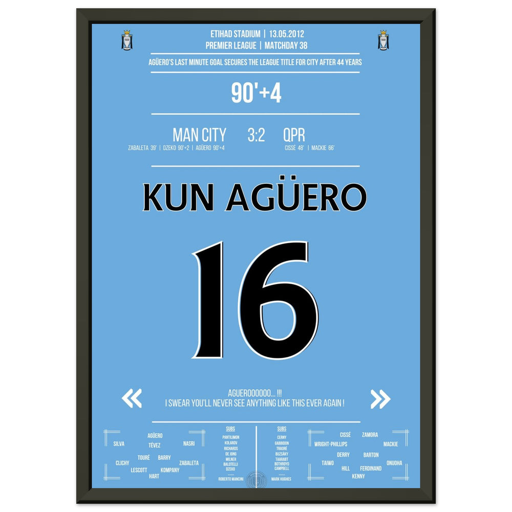 Agüero's legendary goal for the title