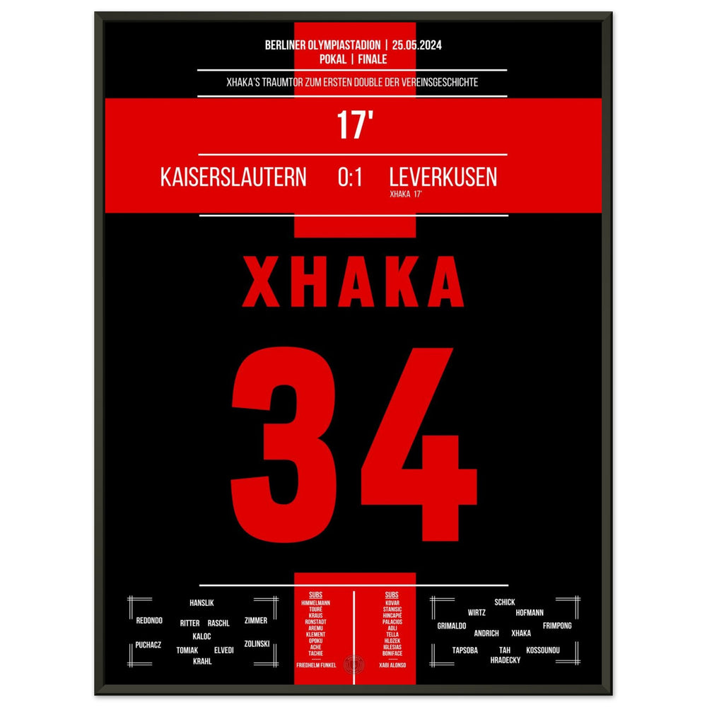 Xhaka's droomdoelpunt bij Leverkusen's eerste dubbel in de clubgeschiedenis