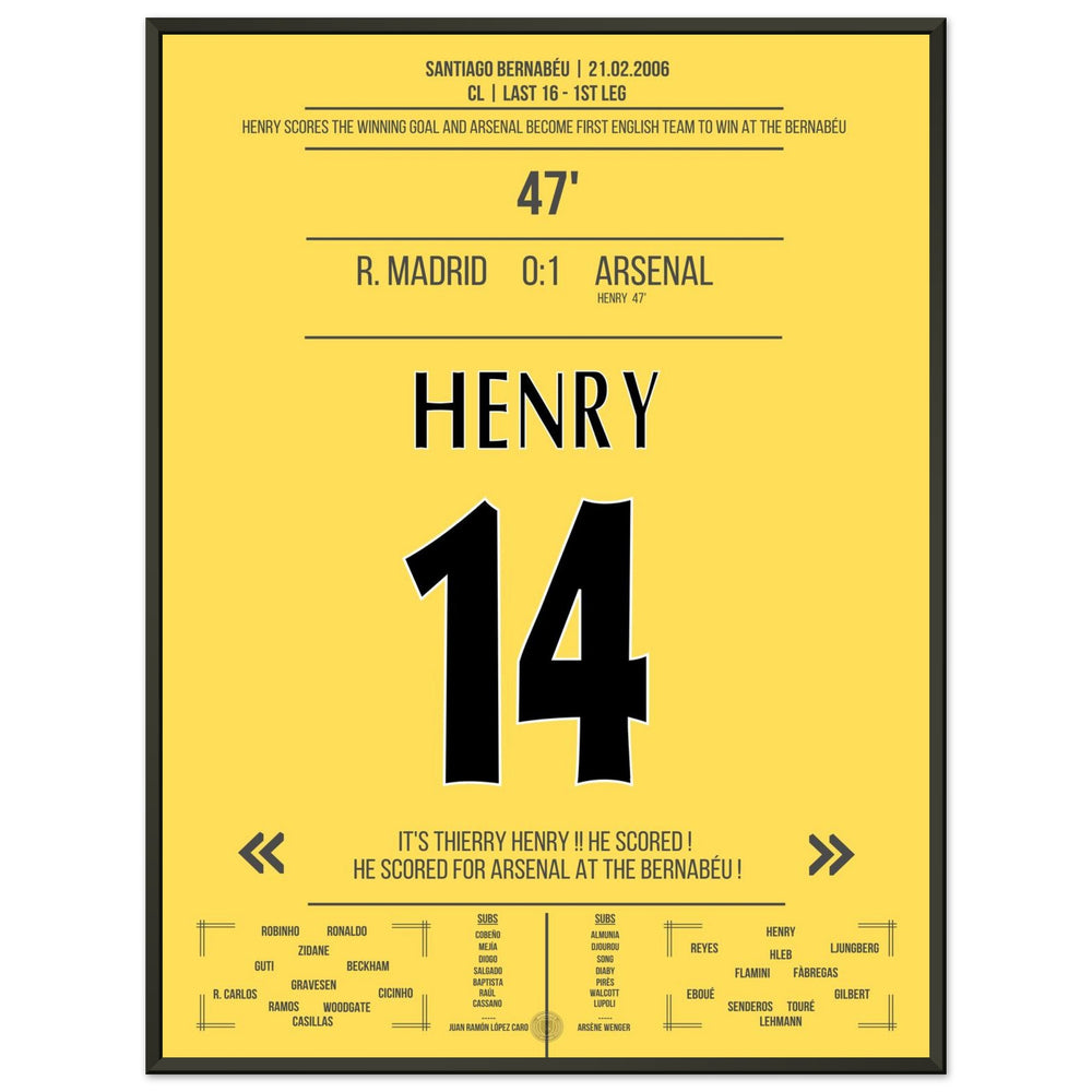 Legendary solo goal by Thierry Henry at the Bernabeu 2006