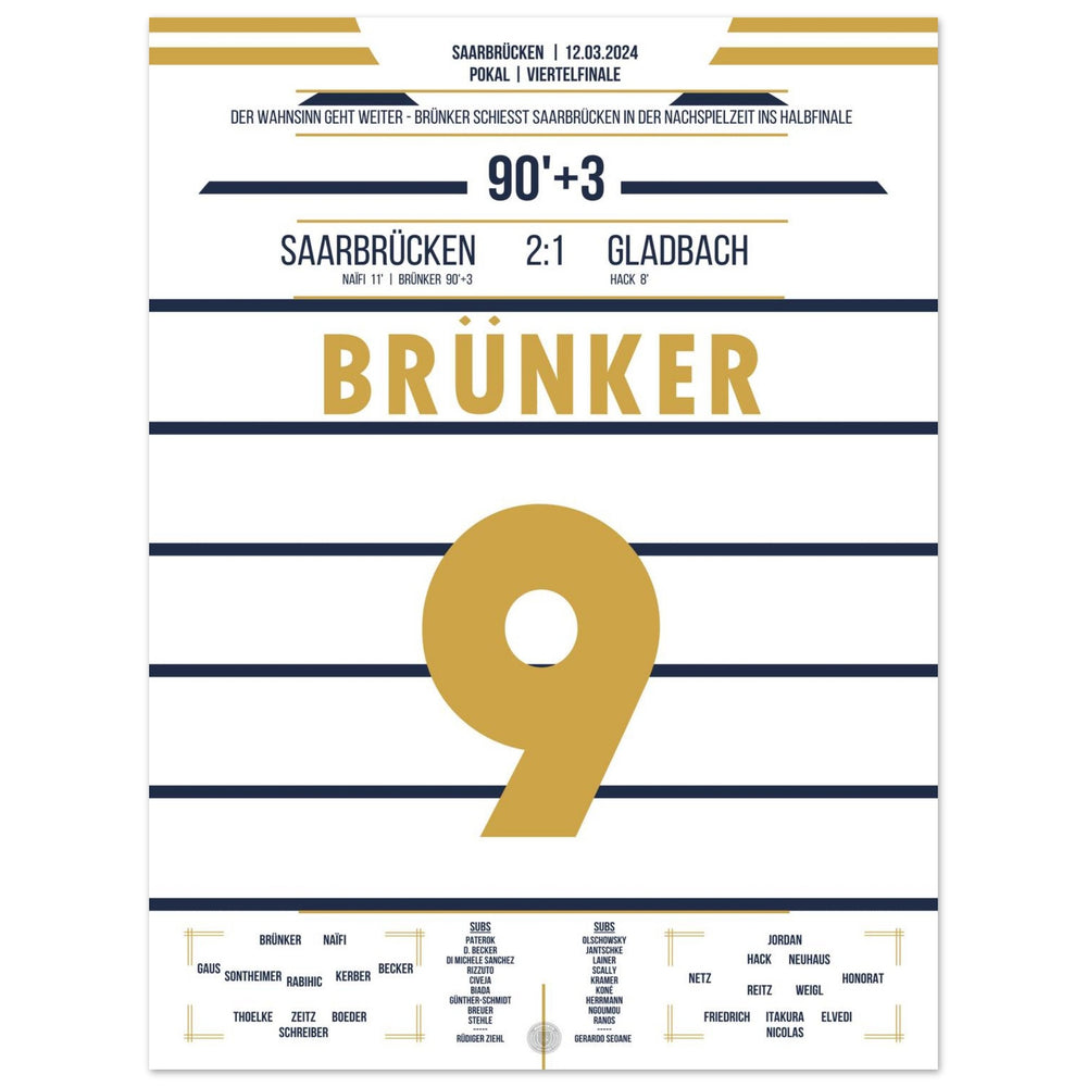 Saarbrücken knocks out the next Bundesliga team from the cup and reaches the semifinals.
