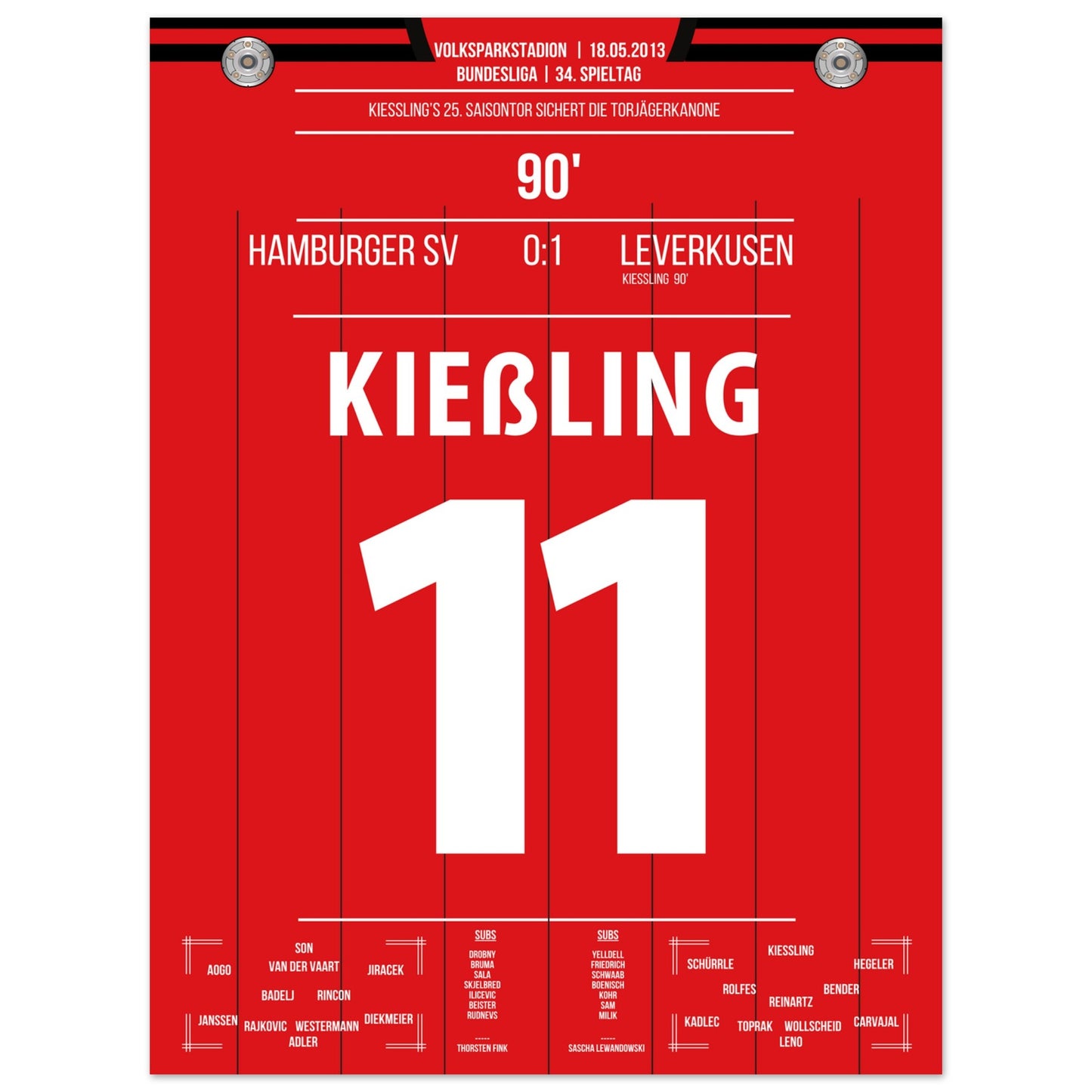 Kiesslings 25. Saisontor sicher in letzter Minute die Torjägerkanone 30x40-cm-12x16-Ohne-Rahmen