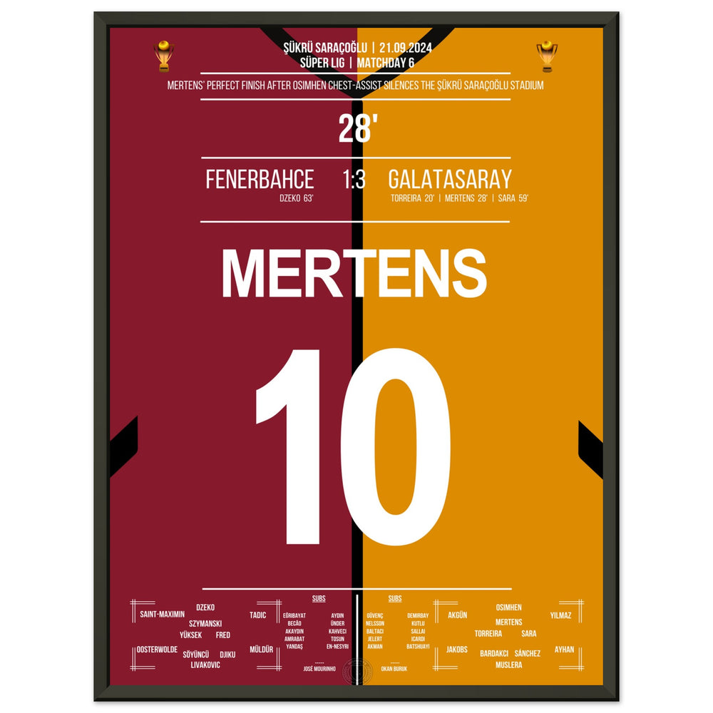 Mertens' header over Livakovic in the 3-1 away victory in the derby against Fener.