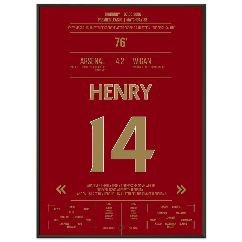 Thierry Henry Hattrick Last Game At Highbury Arsenal - Wigan - The Final Salute