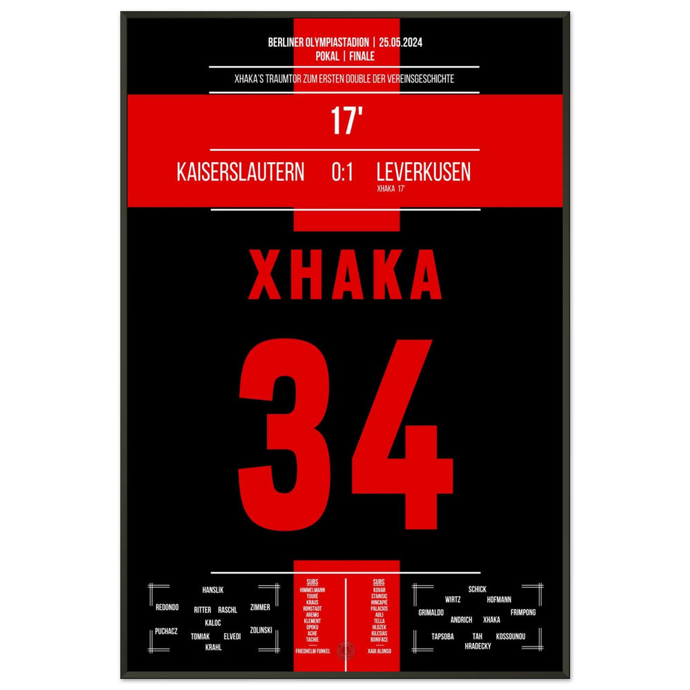 Xhaka's droomdoelpunt bij Leverkusen's eerste dubbel in de clubgeschiedenis