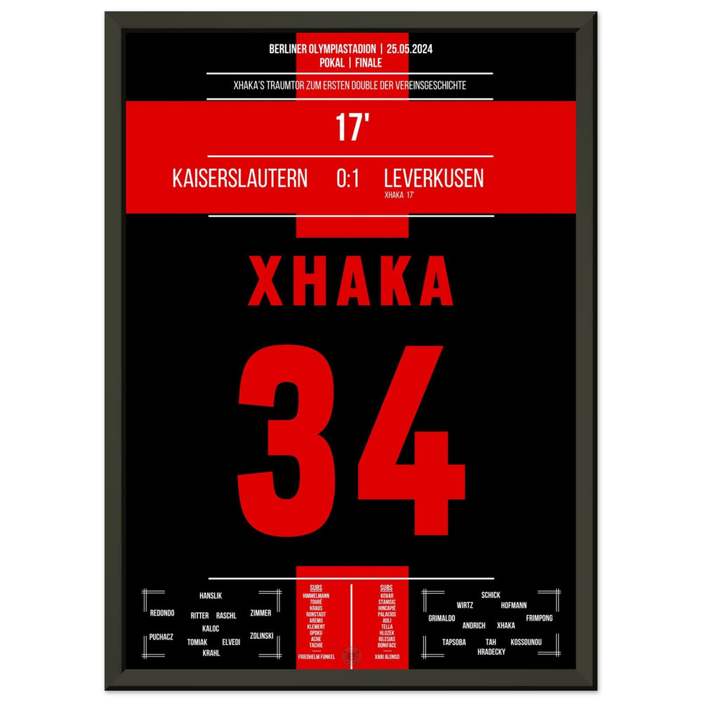 Xhaka's droomdoelpunt bij Leverkusen's eerste dubbel in de clubgeschiedenis
