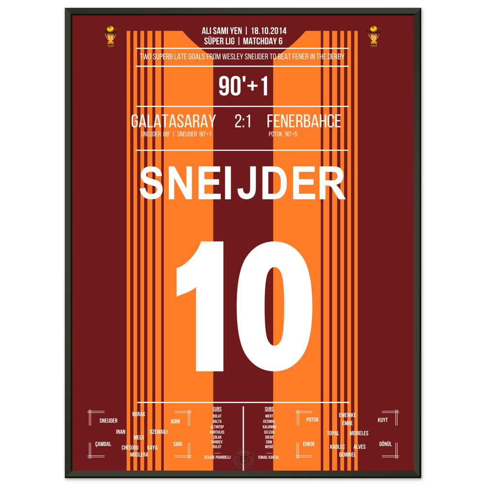 Sneijder decides the derby against Fener with two stunning goals in 2014.