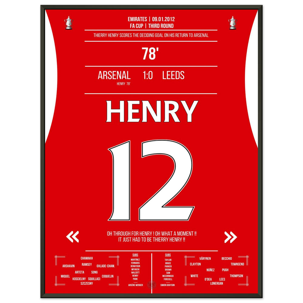 Thierry Henry comeback 2012 winning goal for Arsenal - <tc><tc>Leeds</tc></tc> FA Cup 3rd round