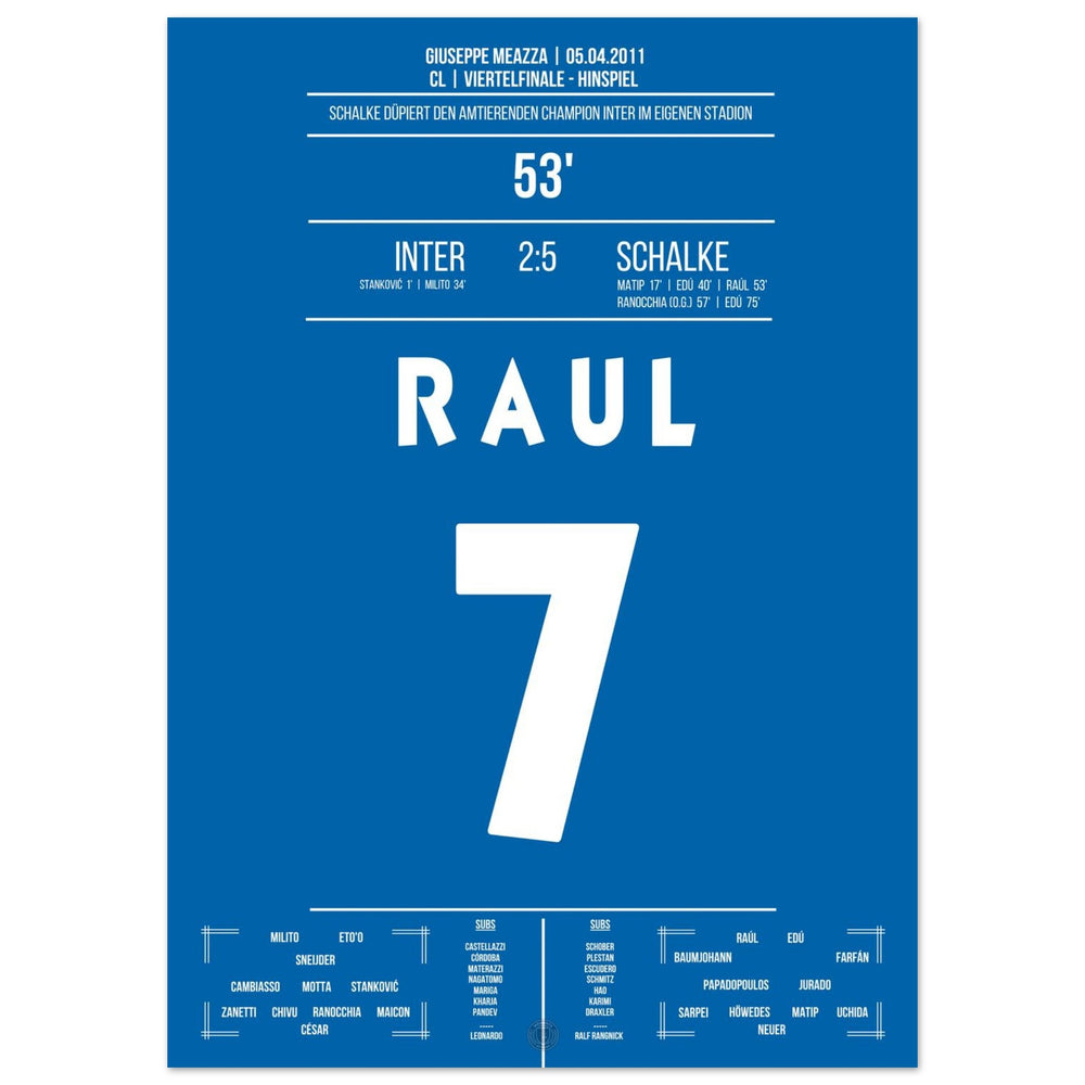 Raul-show bij gala-overwinning tegen titelverdediger Inter in de kwartfinale 2011
