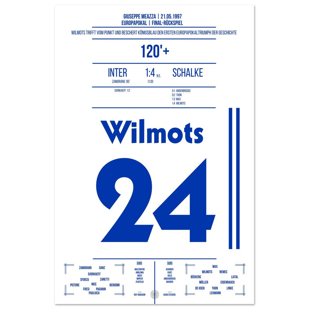 Marc Wilmots' omgezette penalty in de finale van 1997 tegen Inter