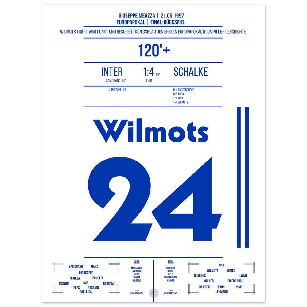 Marc Wilmots' omgezette penalty in de finale van 1997 tegen Inter
