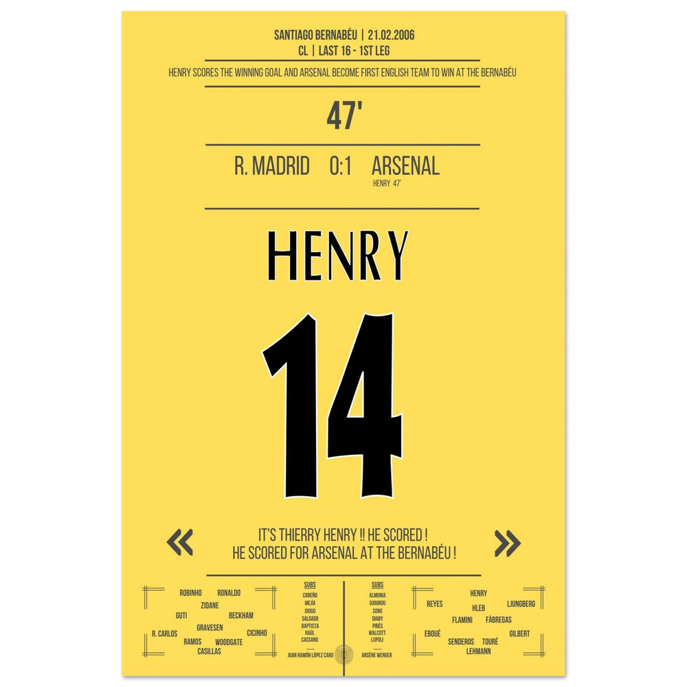 Legendary solo goal by Thierry Henry at the Bernabeu 2006