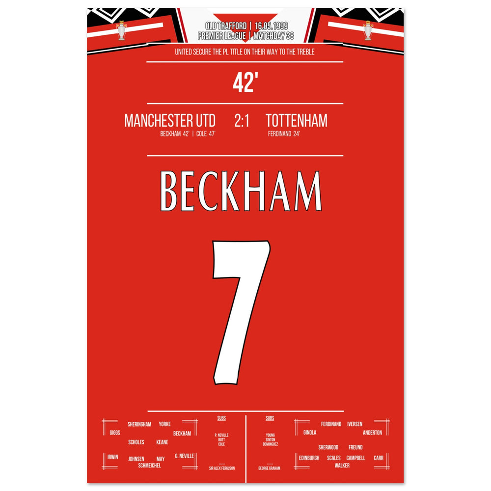 Beckham's goal in the 1999 championship win