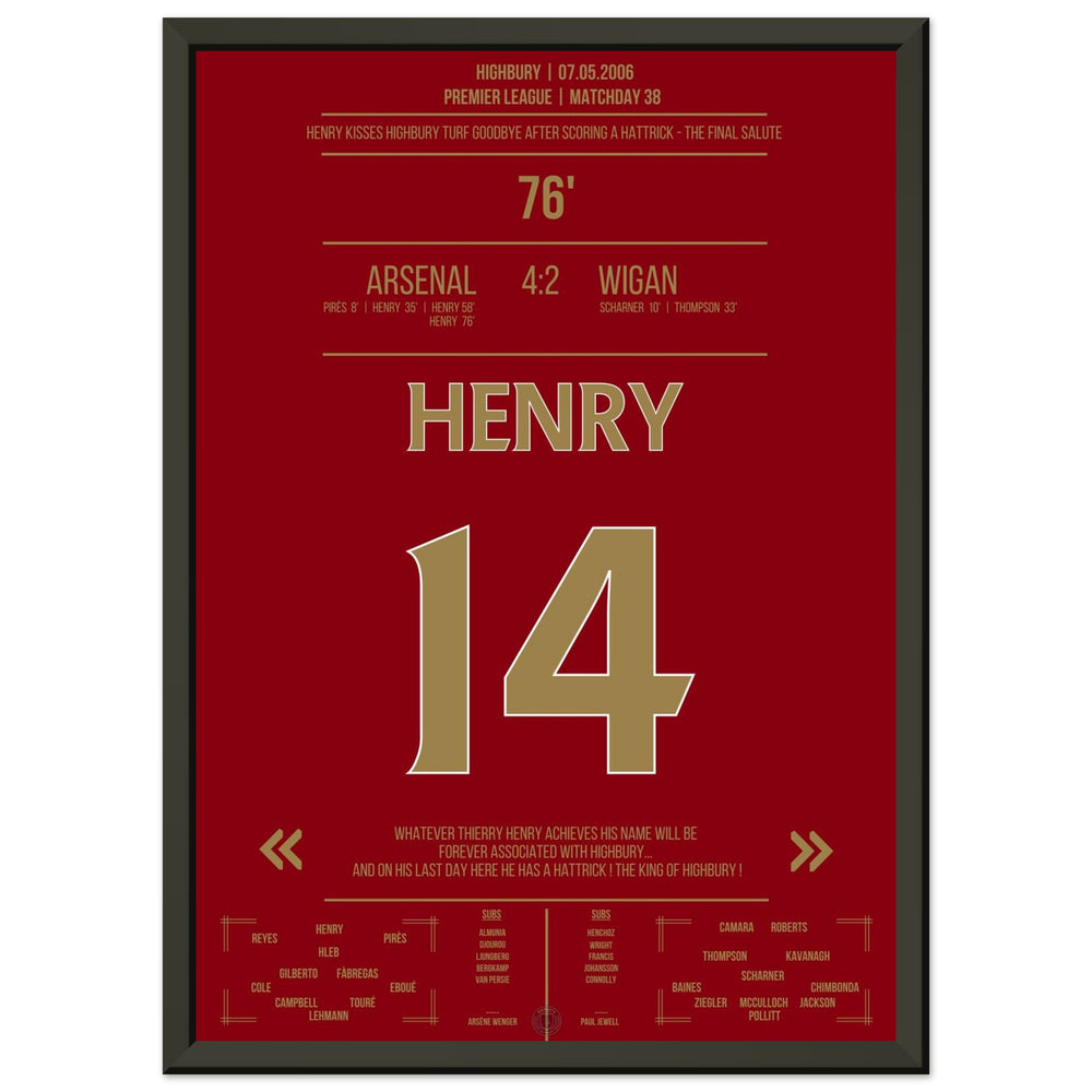 Thierry Henry Hattrick Last Game At Highbury Arsenal - Wigan - The Final Salute