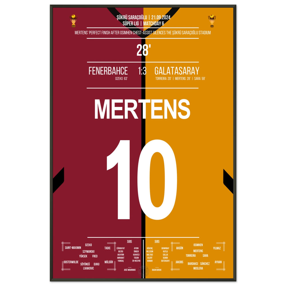 Mertens' header over Livakovic in the 3-1 away victory in the derby against Fener.