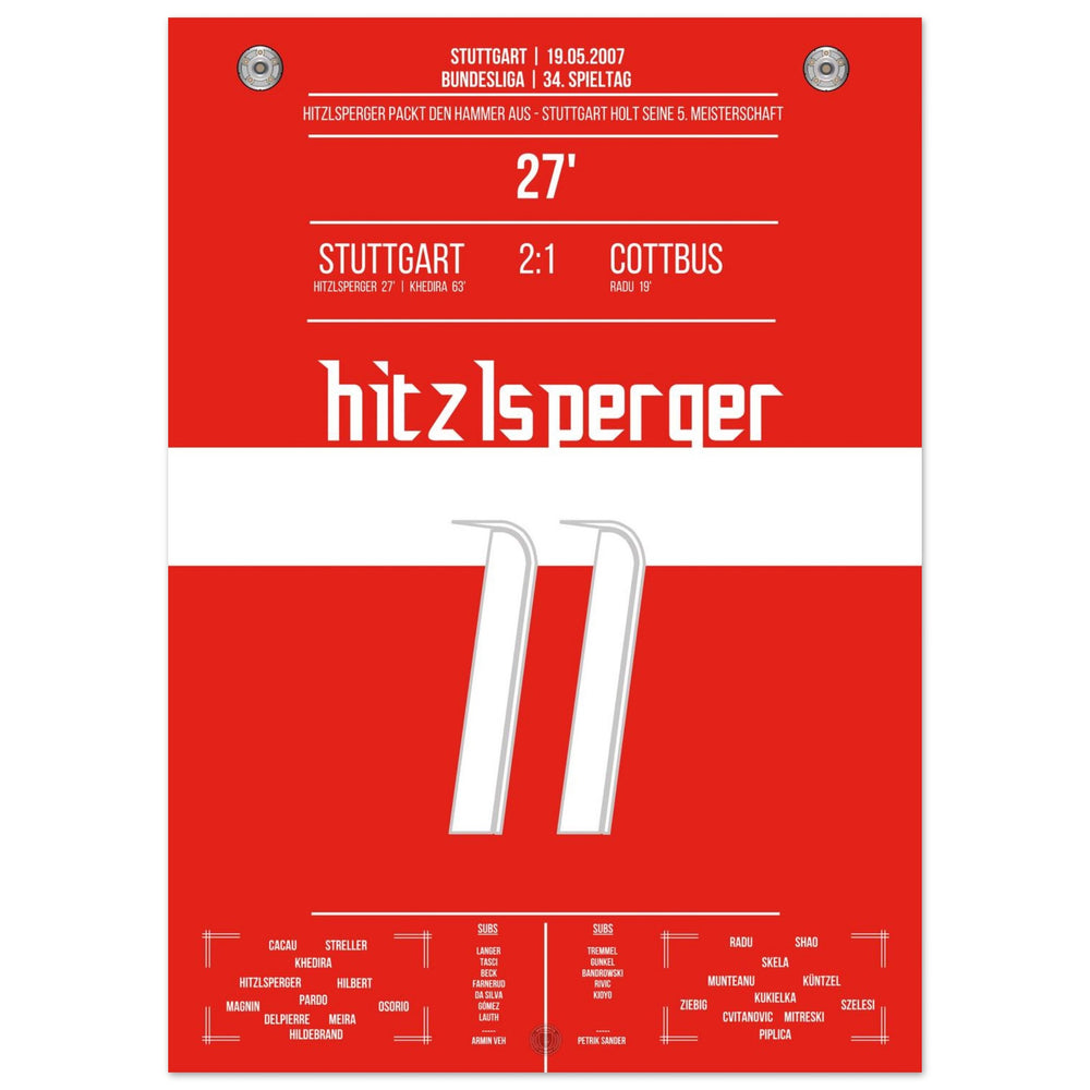 Hitzlsperger-hamer bij de overwinning van Stuttgart op het kampioenschap in 2007
