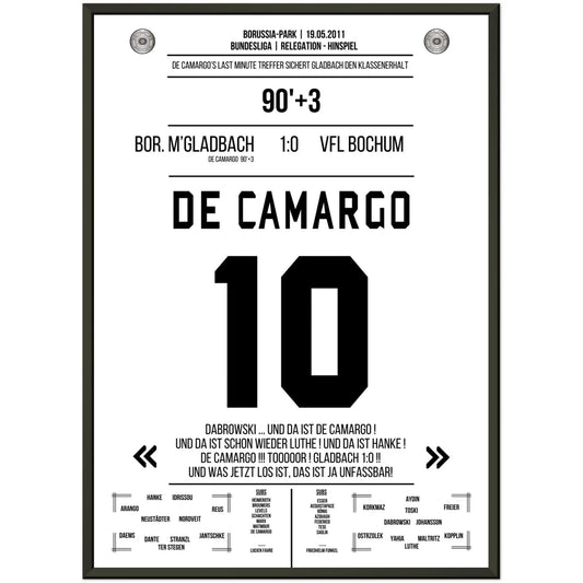 De Camargo scoort en houdt Mönchengladbach in de Bundesliga.