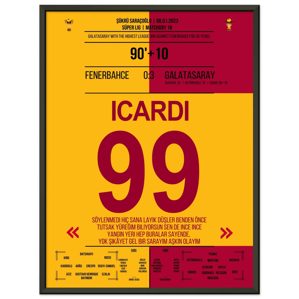 Galatasaray dismantles Fenerbahce in their own stadium.