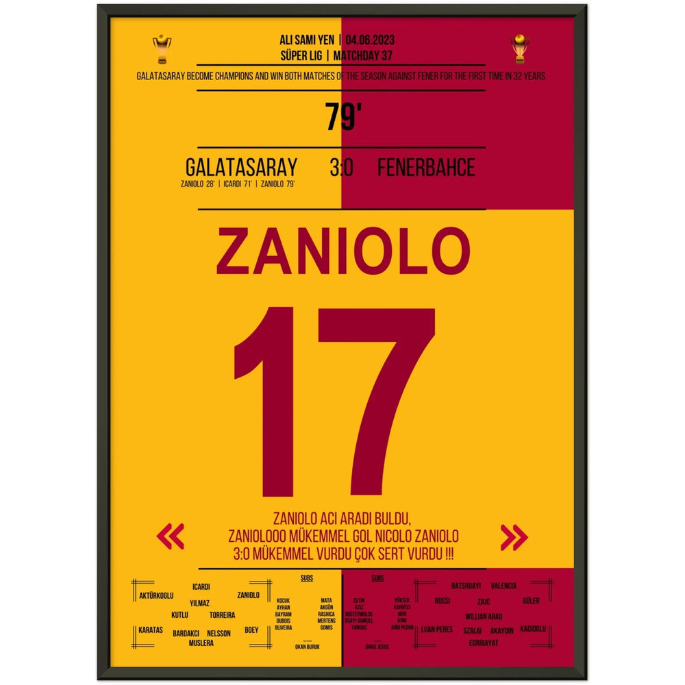 Galatasaray celebrates the championship in the second derby victory against Fenerbahce 2023.