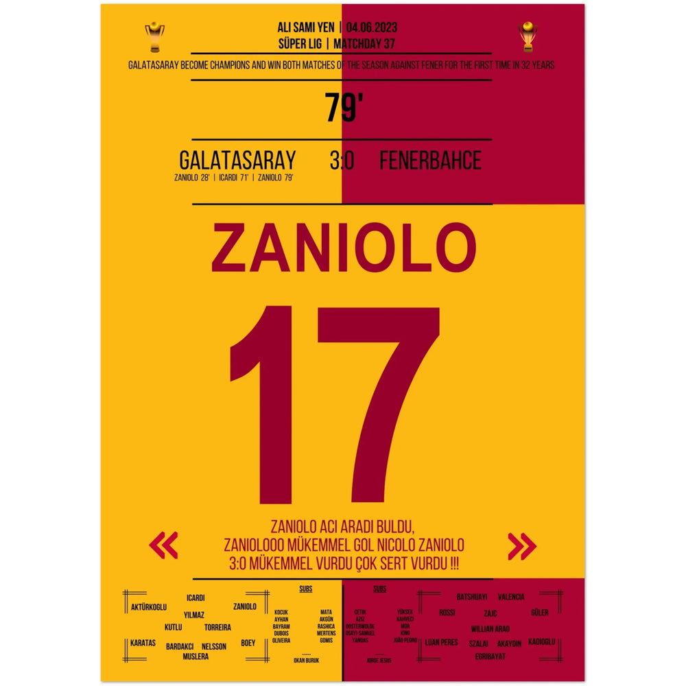 Galatasaray celebrates the championship in the second derby victory against Fenerbahce 2023.