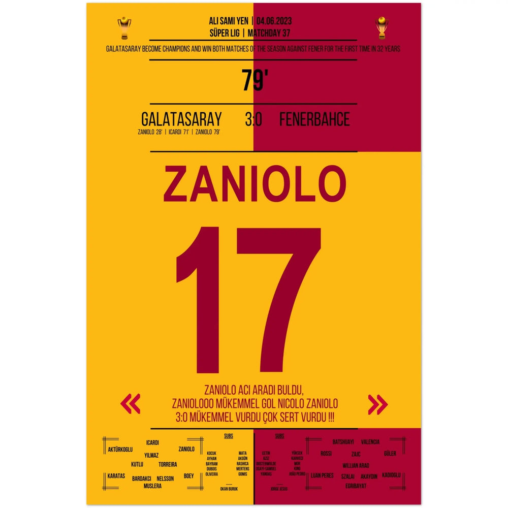 Galatasaray celebrates the championship in the second derby victory against Fenerbahce 2023.