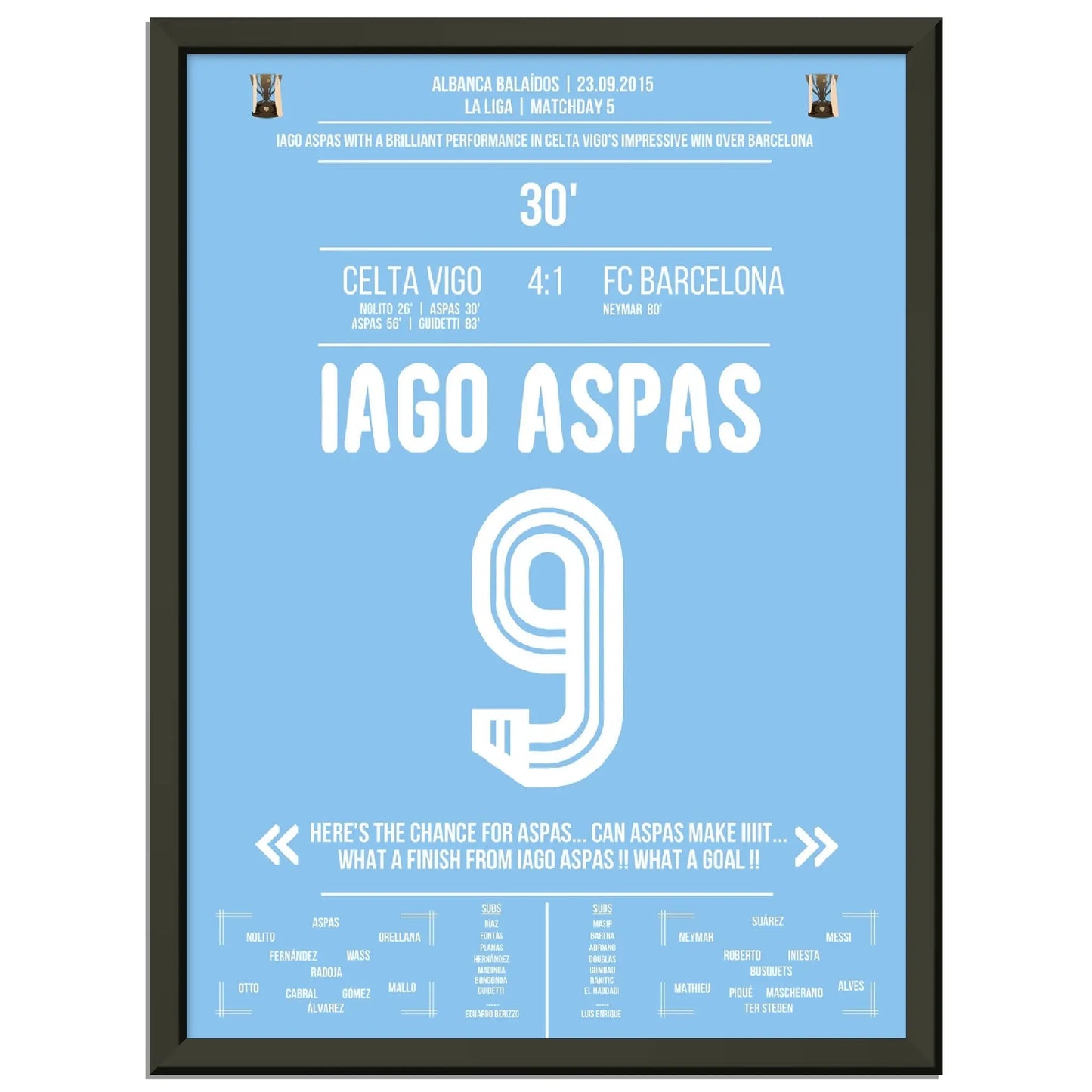 Iago Aspas mit Doppelpack gegen Barcelona La Liga 2015/16 