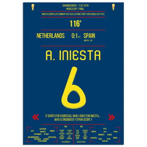Iniesta's Tor zur Unsterblichkeit im WM Finale 2010 gegen Holland 