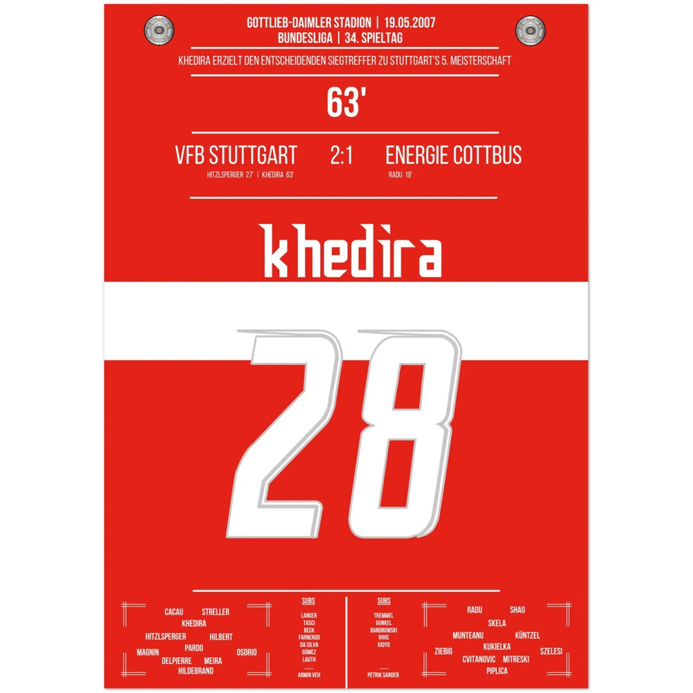 Khedira kopt Stuttgart naar het kampioenschap 2007