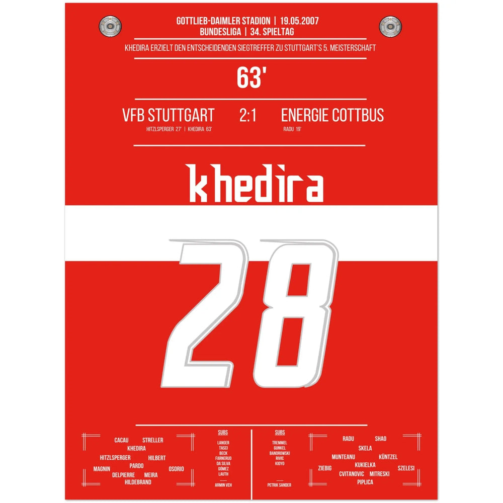 Khedira kopt Stuttgart naar het kampioenschap 2007