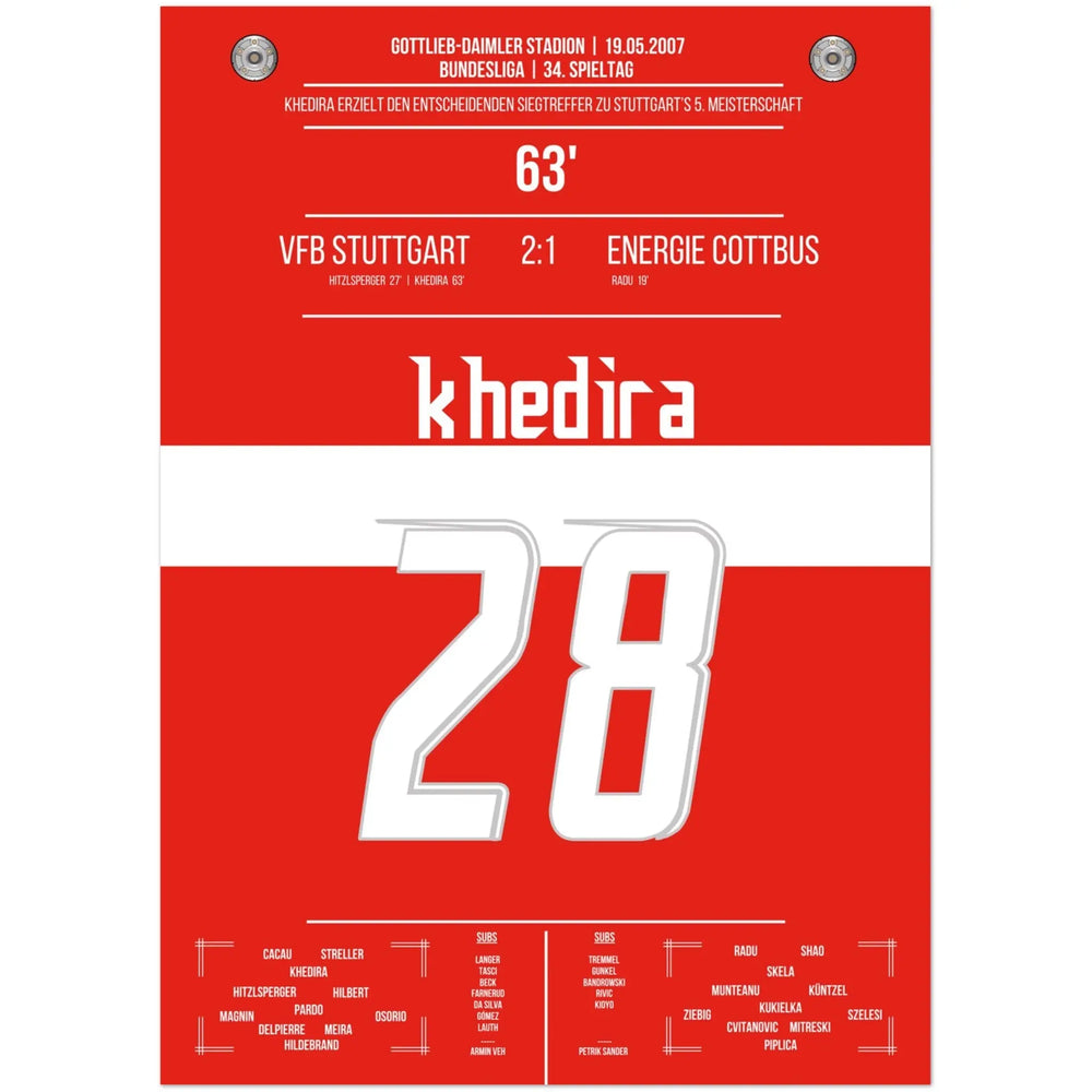 Khedira kopt Stuttgart naar het kampioenschap 2007