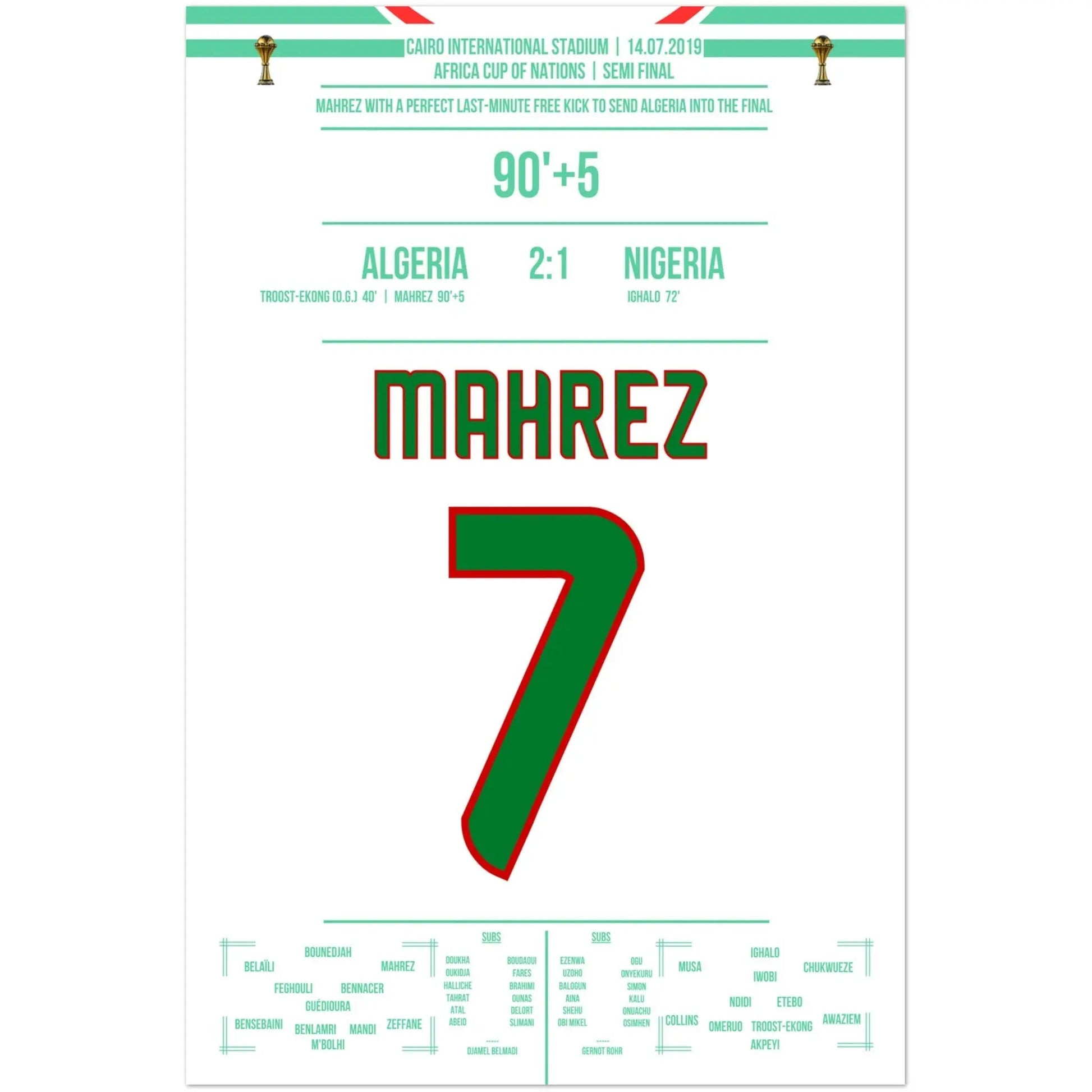 Mahrez Traum-Freistoß in der letzten Minute im Halbfinale des Afrika Cups 60x90-cm-24x36-Ohne-Rahmen