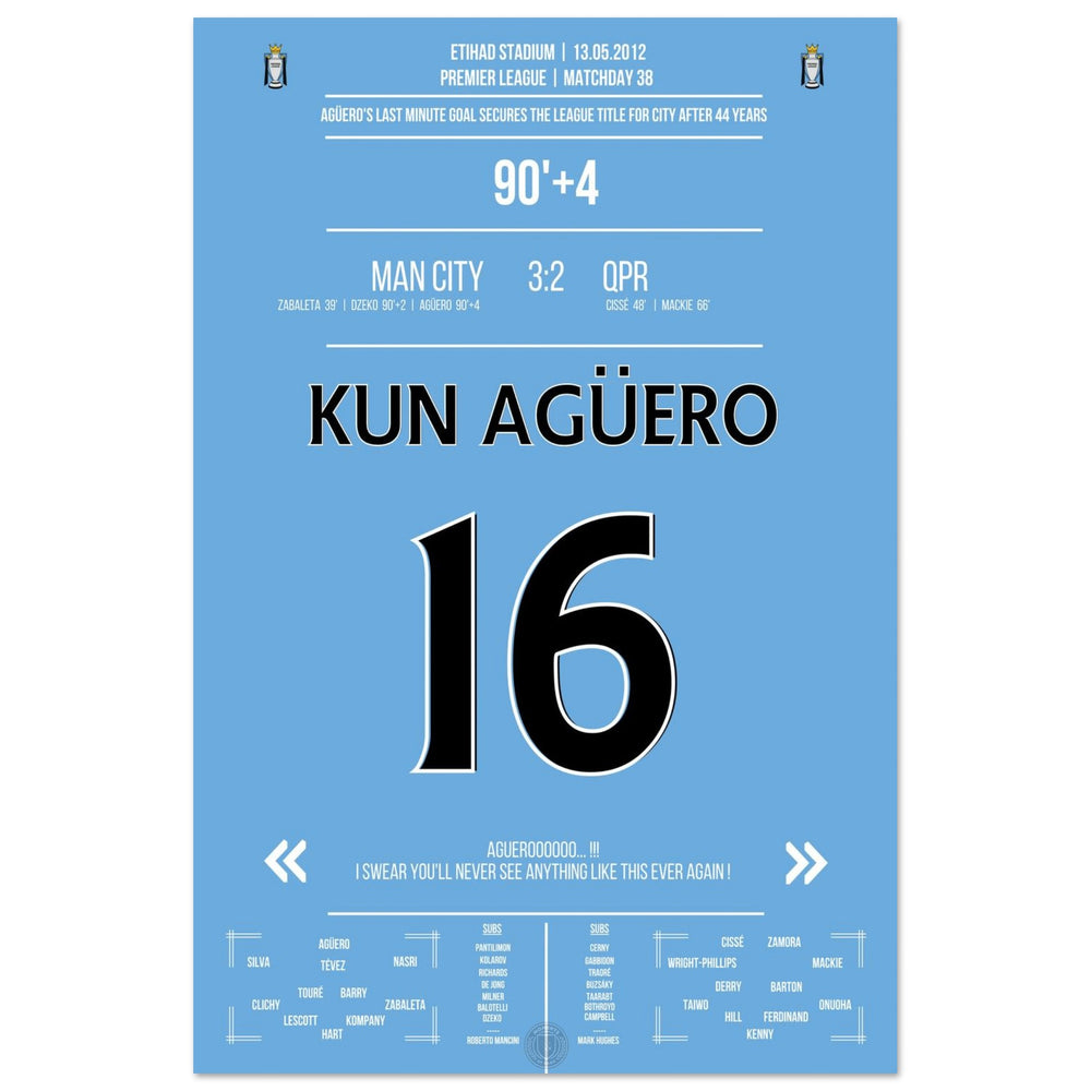 Agüero's legendary goal for the title