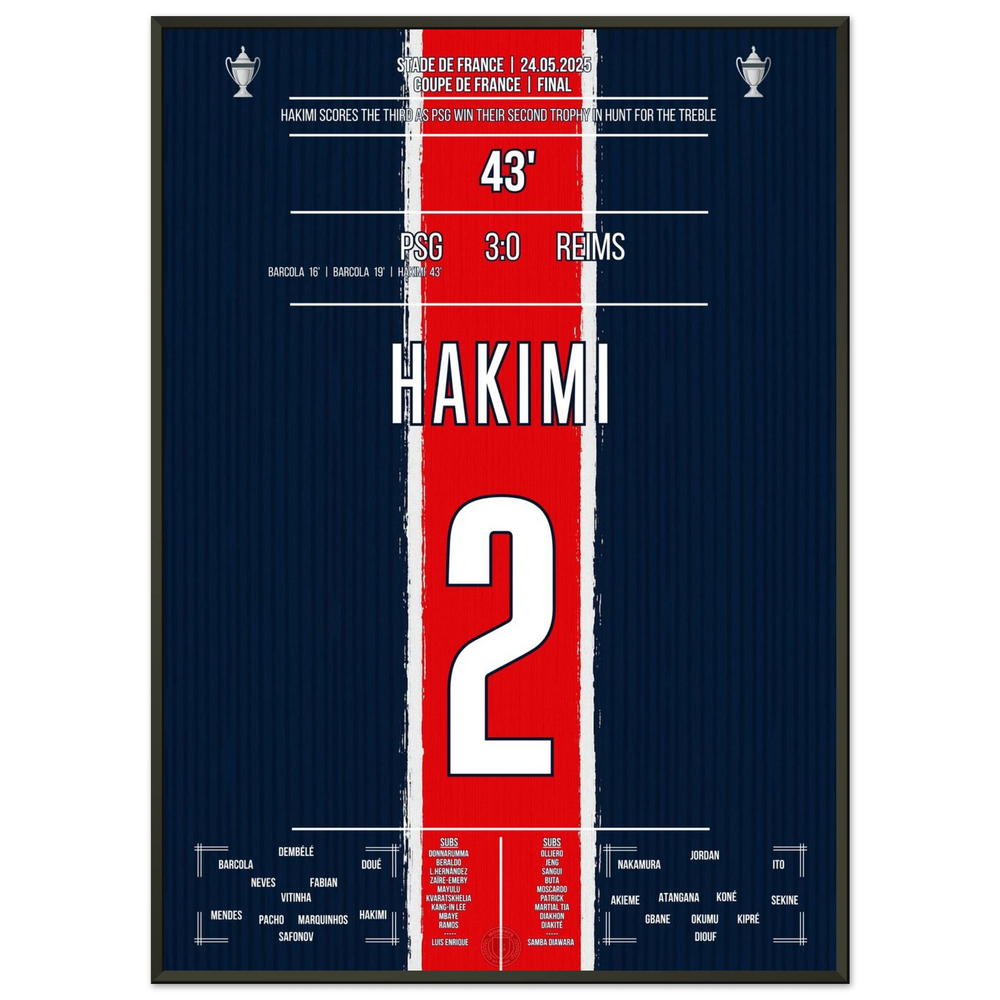 <tc>Hakimi scoort en PSG wint ook de Coupe de France





</tc>