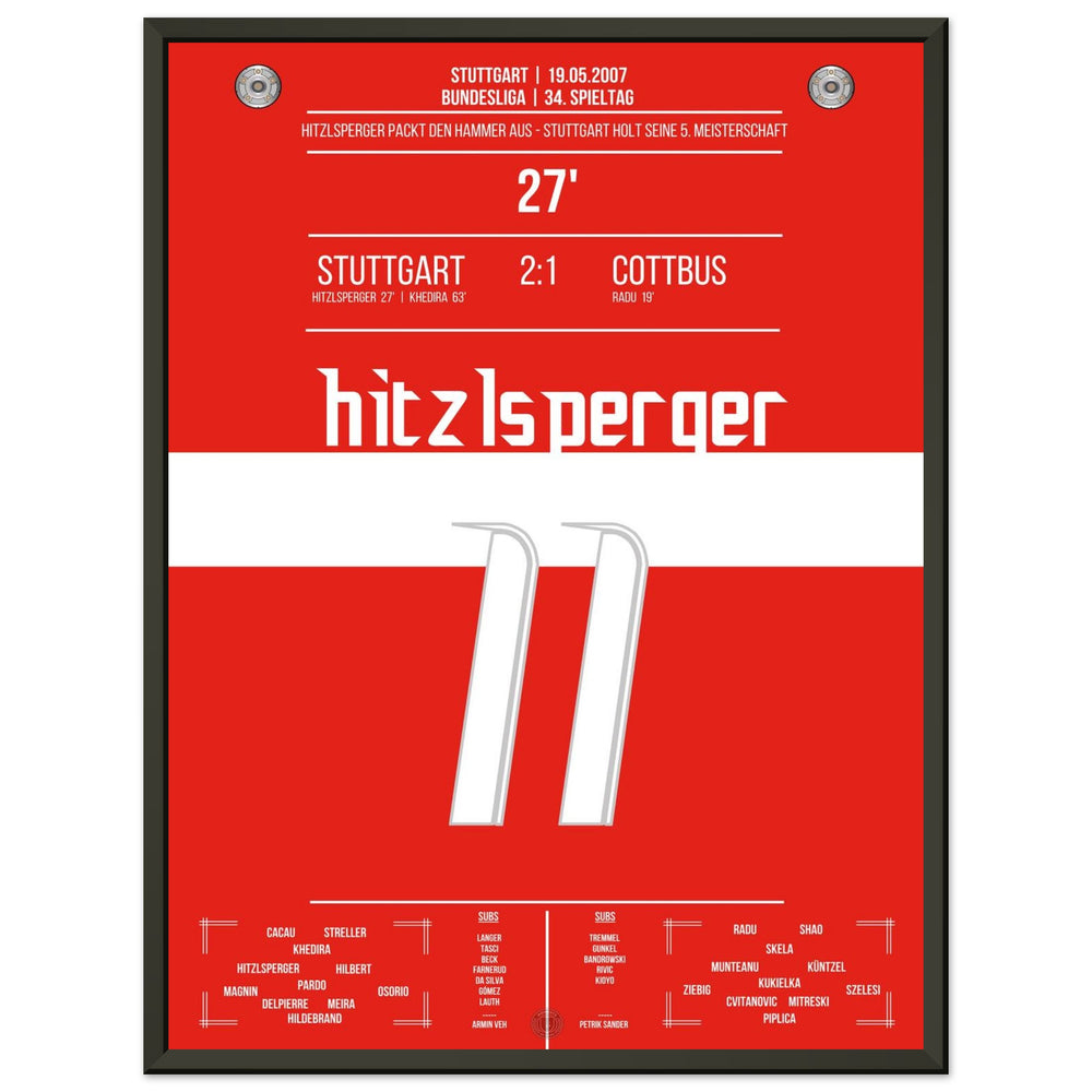 Hitzlsperger-hamer bij de overwinning van Stuttgart op het kampioenschap in 2007