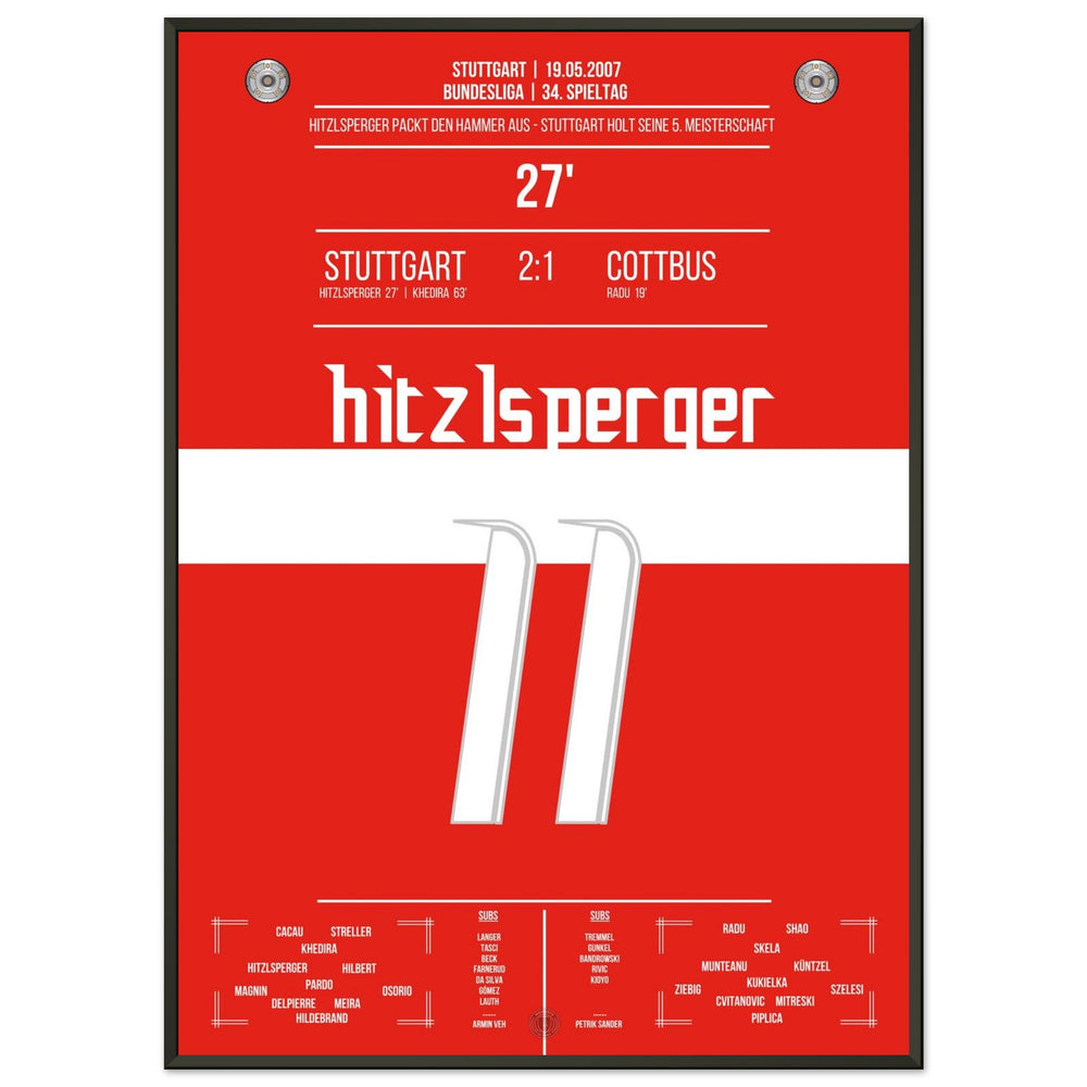 Hitzlsperger-hamer bij de overwinning van Stuttgart op het kampioenschap in 2007