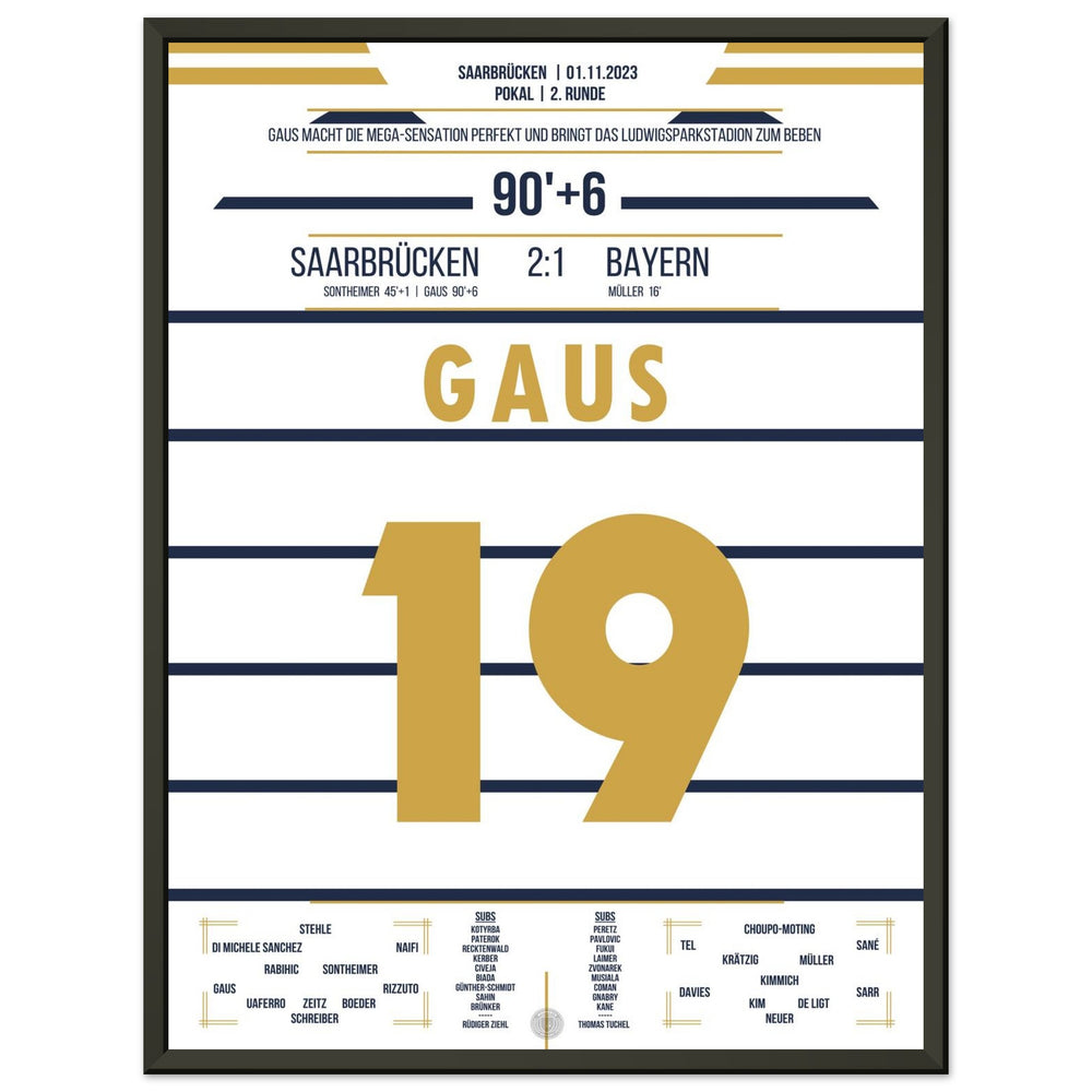 Cup sensation in Saarbrücken - Gaus shoots <tc>Bayern</tc> out of the cup