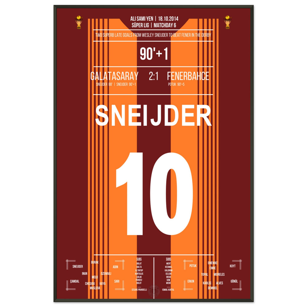 Sneijder decides the derby against Fener with two stunning goals in 2014.