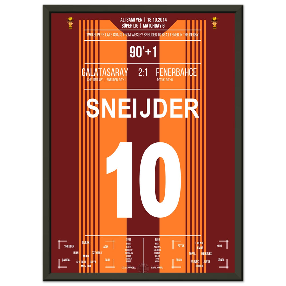 Sneijder decides the derby against Fener with two stunning goals in 2014.
